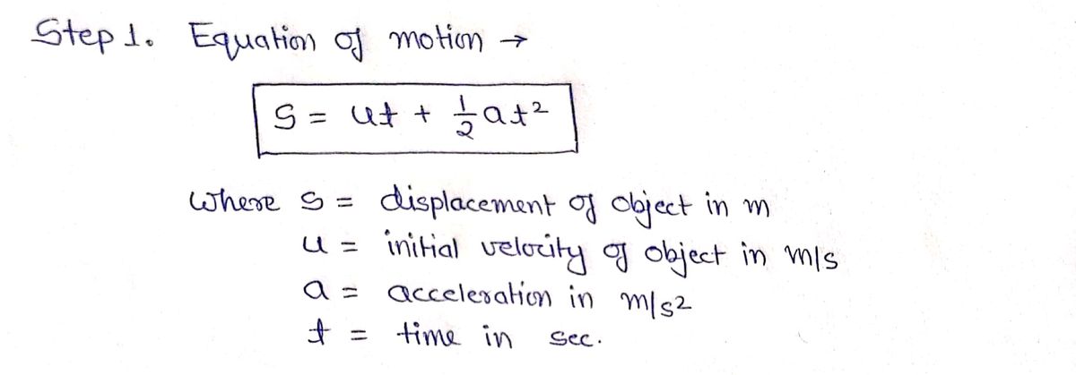 Physics homework question answer, step 1, image 1